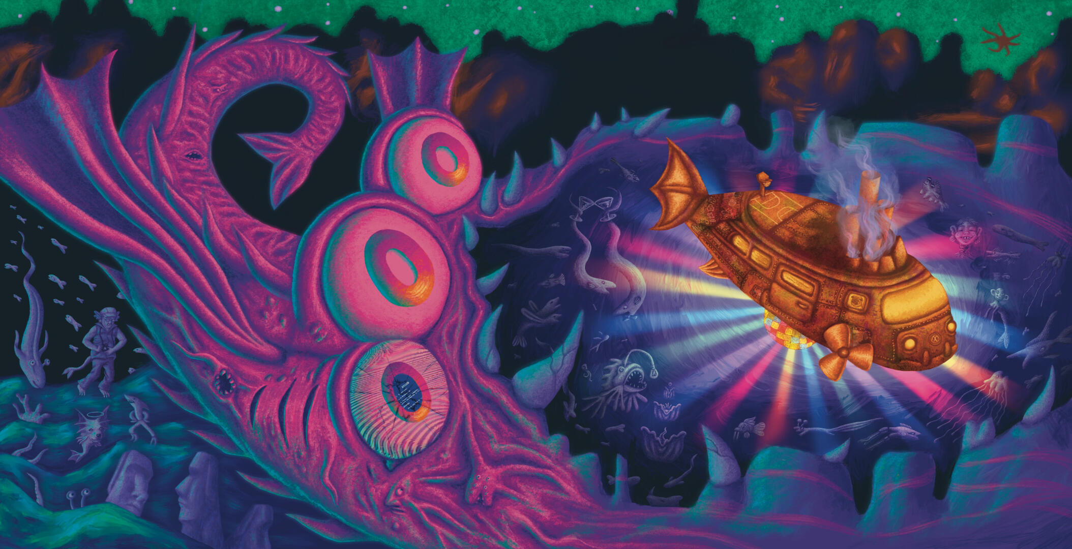 Illustration for the album "Crush Depth" by Spacefuzz
